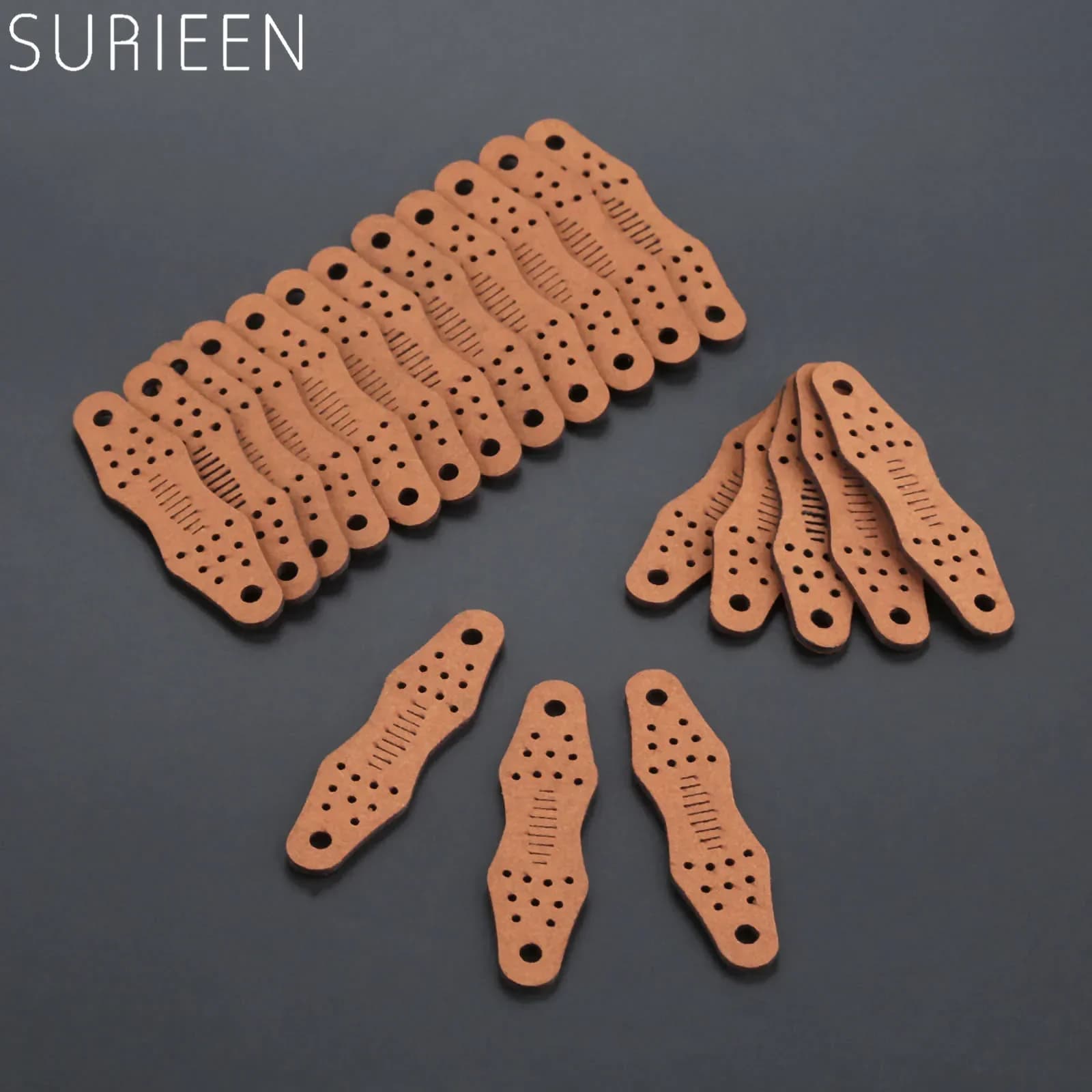 20 pz Caccia In Pelle Microfibra Slingshot Borse Pouch Per Tiro All'aperto Catapulte Sling Shots Arco Sostituzioni 55*15*9mm