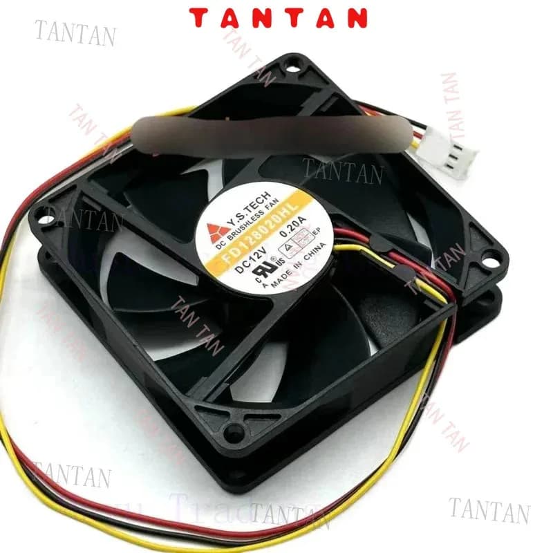 per FD.128020HL DC 12V 0.20A 80X80X20mm Ventola di raffreddamento per server a 3 fili NNN