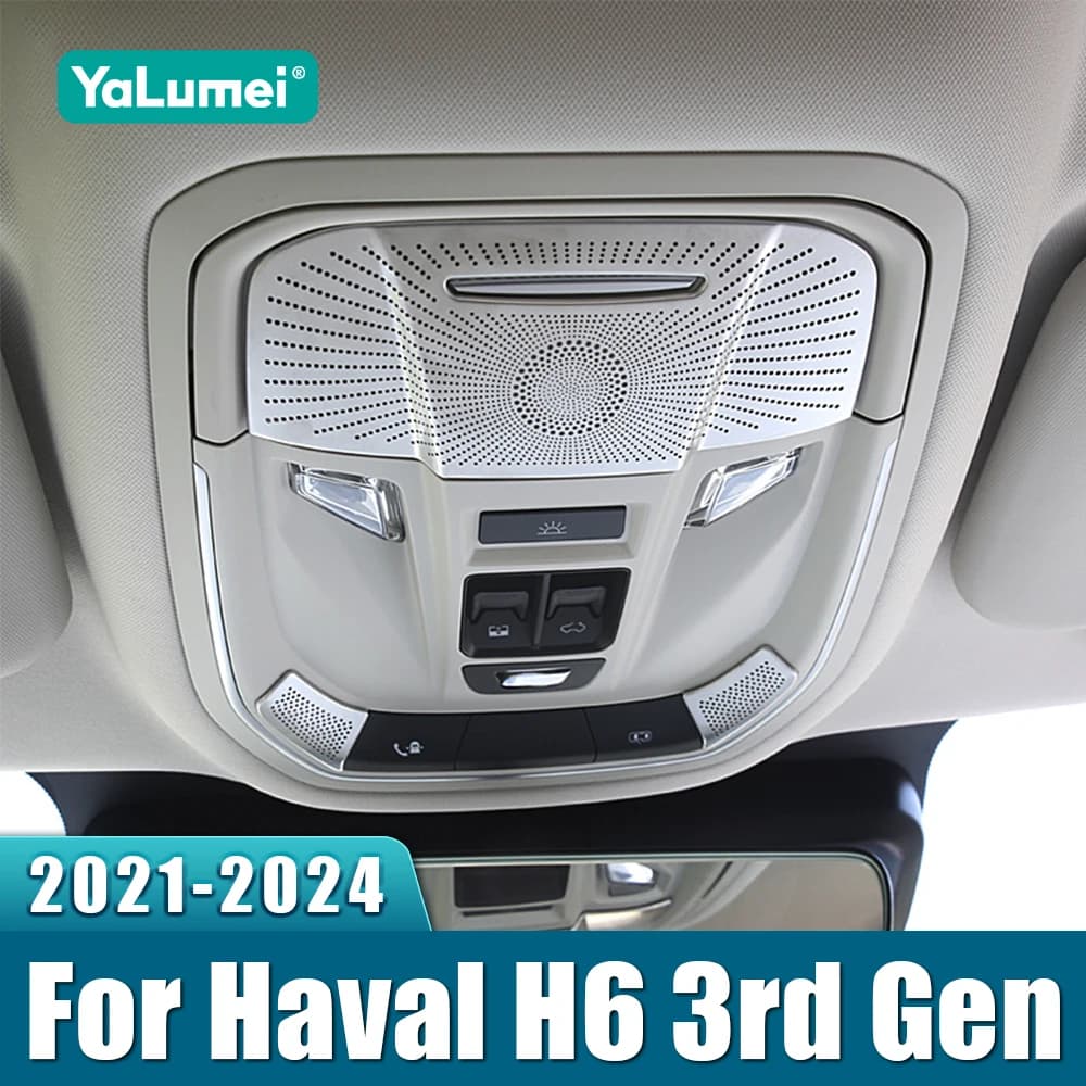 Car Audio Strips Protective Horn Roof Lamp Frame Mesh Reading Light Cover For Haval H6 3rd Gen 2021 2022 2023 2024 GT HEV PHEV
