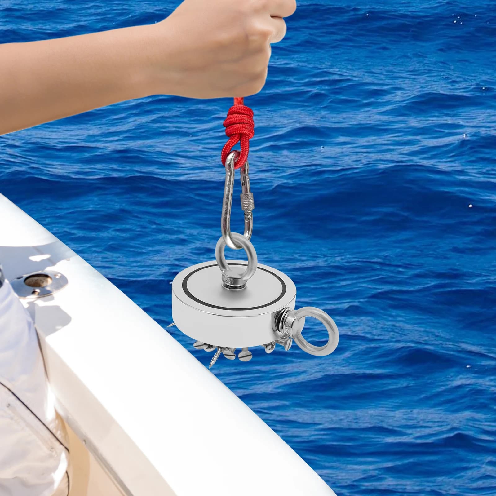 Magnetic kit for fishing, 2000-pound magnetic fishing kit with rope and 30 m gloves, powerful magnetic kit for fishing