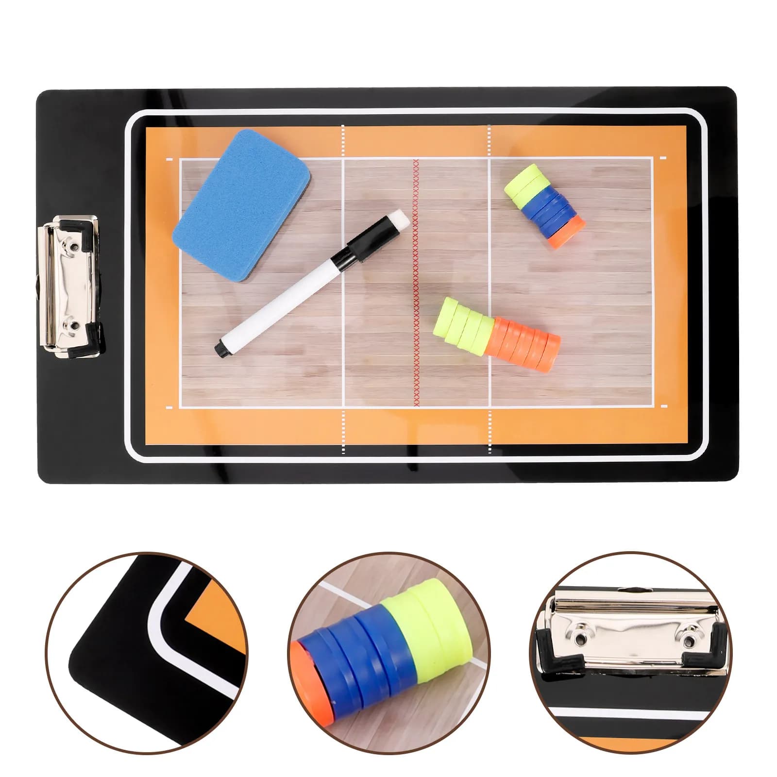 Volleyball Coaching Board Magnetic Tactical Design Lightweight PVC Reusable Writing Board for Match Strategy Planning and Team