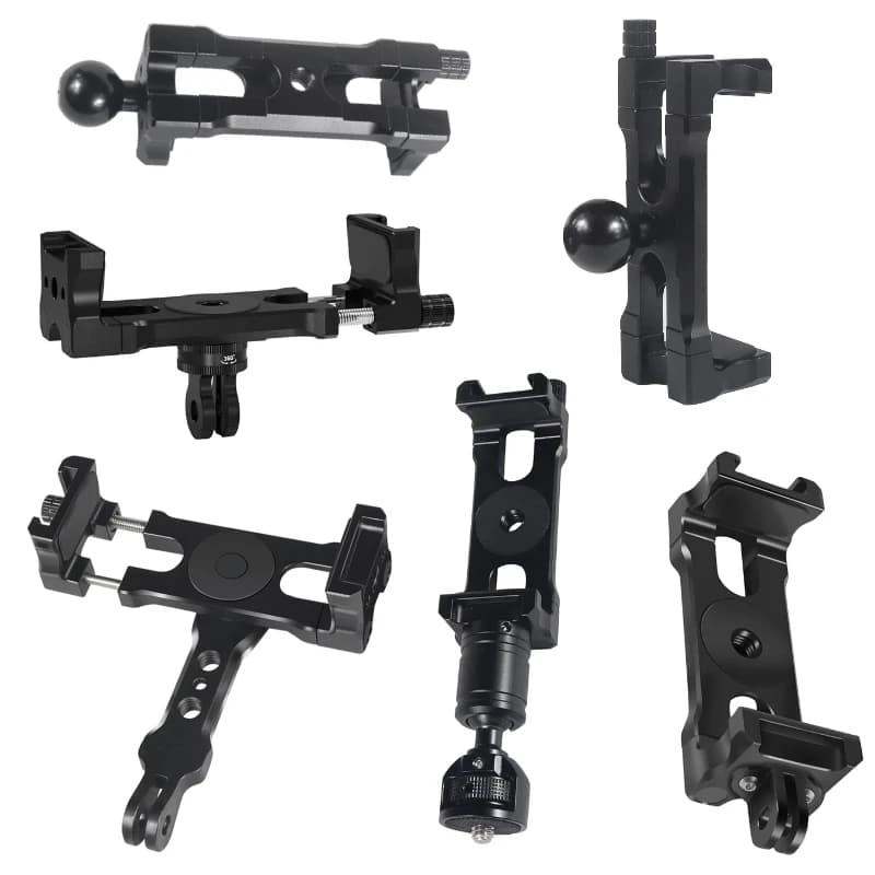 Supporto per telefono cellulare Supporto per clip Estendi 62-87mm Supporto per slitta fredda 1/4 "ARRI Supporto per luce di riempimento per microfono per staffa per telefono treppiede con gabbia DSLR