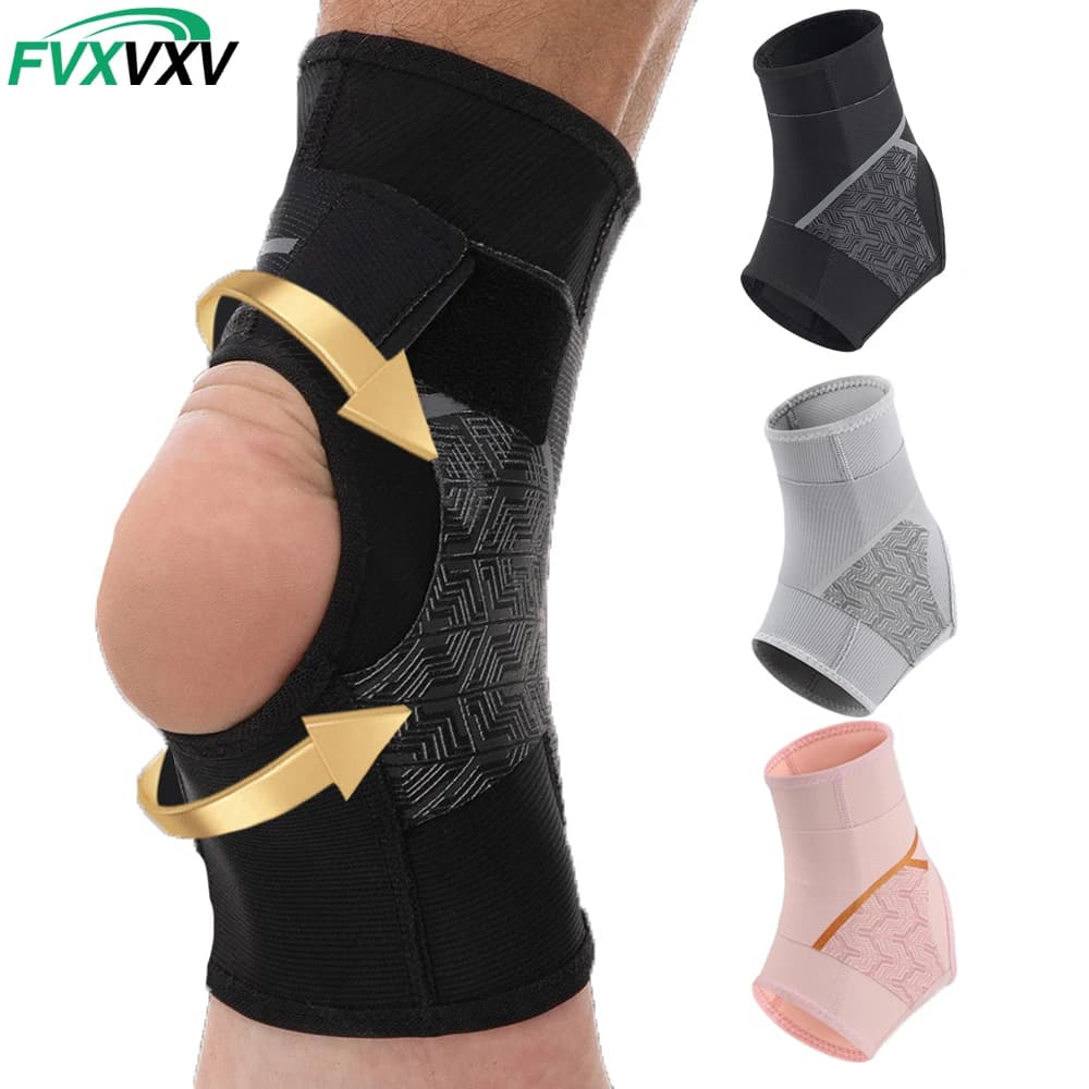 1 pezzo di tutore per caviglia per donna e uomo, fascia a compressione con cinturino flessibile, supporto per il piede per sport, distorsioni alla caviglia, tendiniti del tendine di Achille