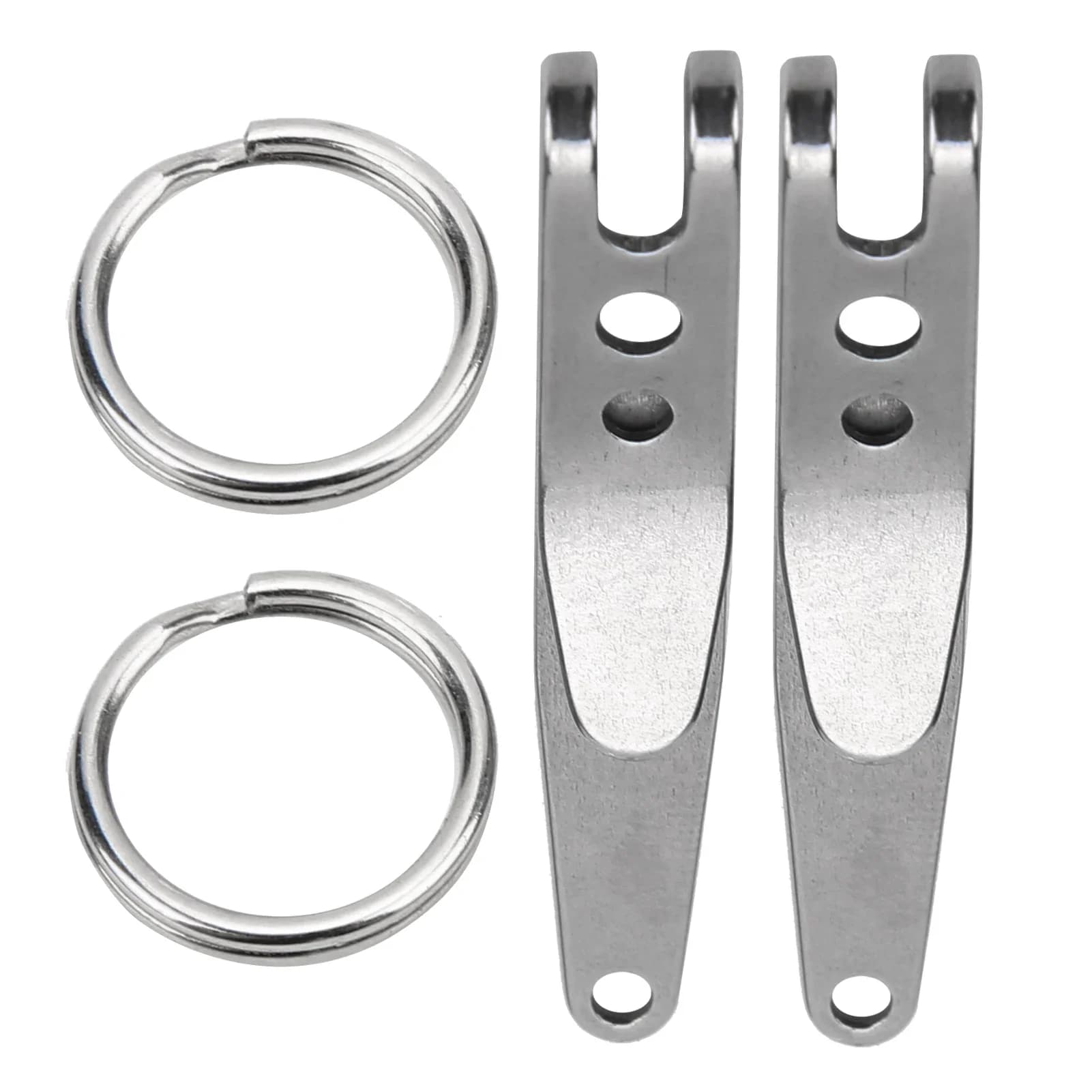 Portachiavi con clip da tasca per sospensione in acciaio inossidabile con clip da cintura per esterni da 2 pezzi con portachiavi Mini clip per sospensione Portachiavi con clip da tasca