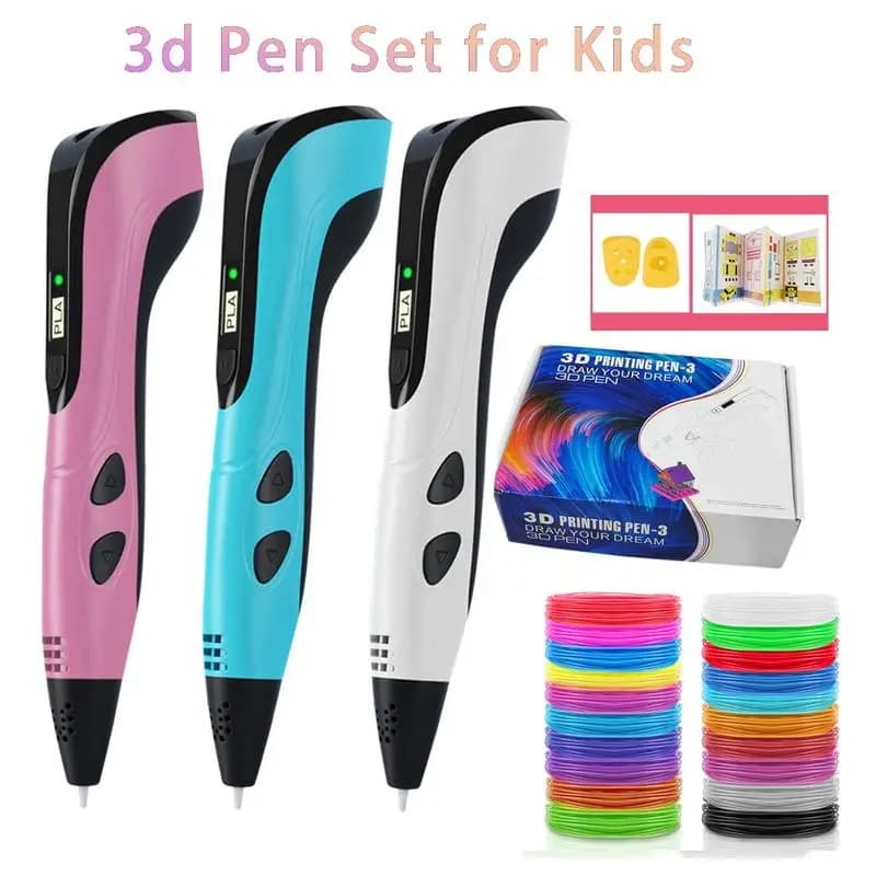 NEW 3D Printing Pen 3D pen set for children Children Birthday for children Christmas Creative gift DIY LCD display with PLA filament