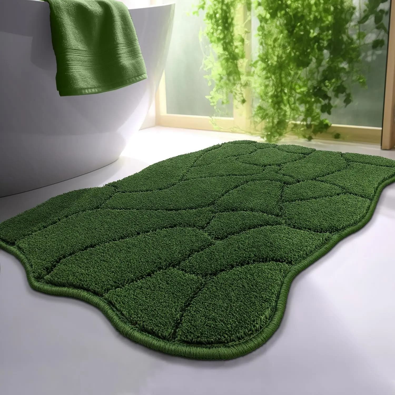 Tappetini da Bagno, 32x20 Pollici, Antiscivolo, Extra Morbidi e Assorbenti in Microfibra, Tappeti per Doccia e Bagno