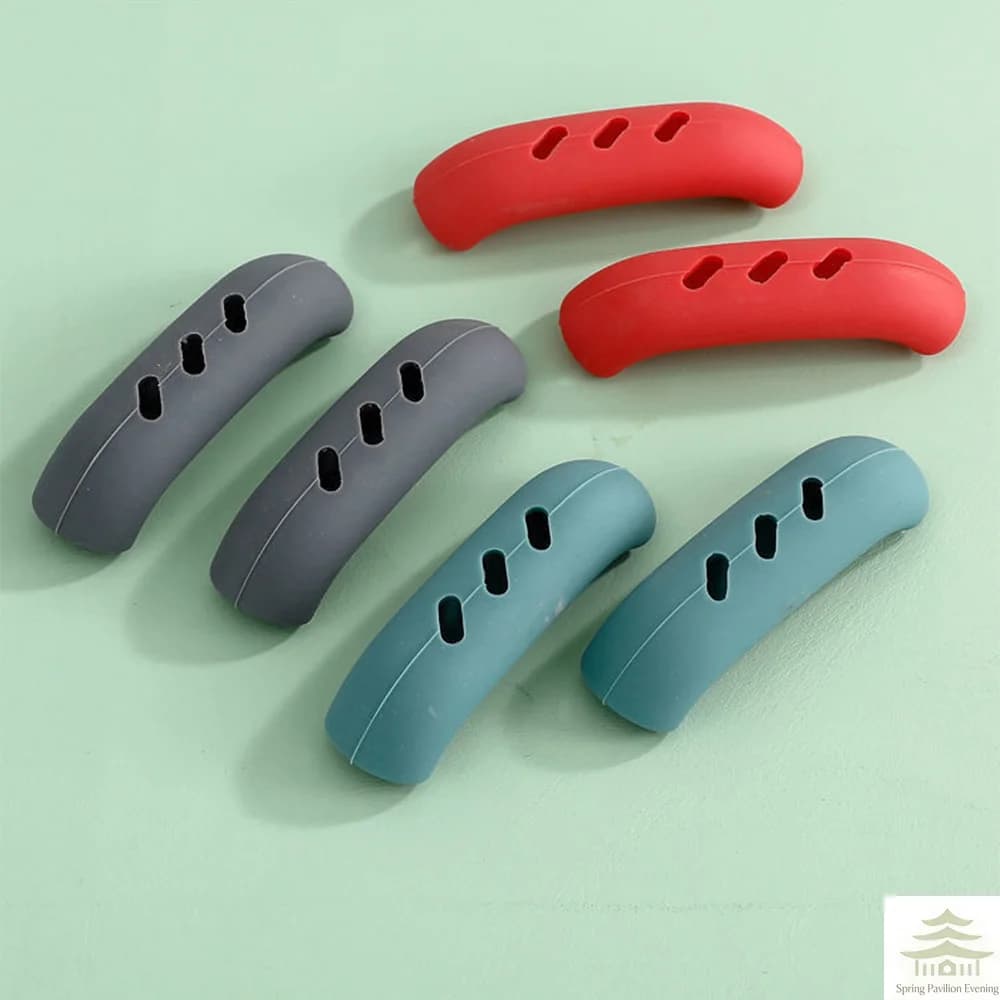 2 Parts Silicone Sleeve Anti-coating for Tiles and Wok, Heat Resistant
