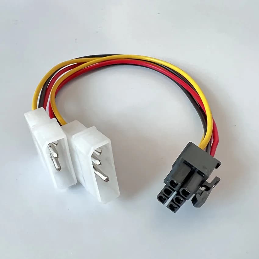 1/3/5 pz IDE Dual 4pin Molex a 6 Pin Maschio PCI-E Y tipo Molex IDE Cavo di Alimentazione Adattatore Connettore per schede video