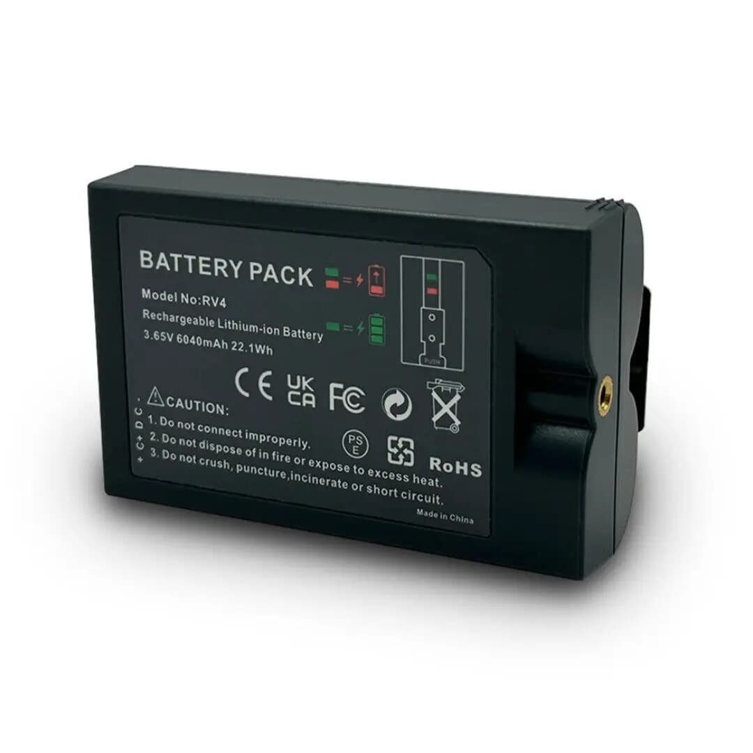 Batteria per campanello ad anello RV4 da 3,65 V 6040 mAh per campanello video ad anello 2/3/4, telecamera ad anello solare Sostituisci V4, videocitofono