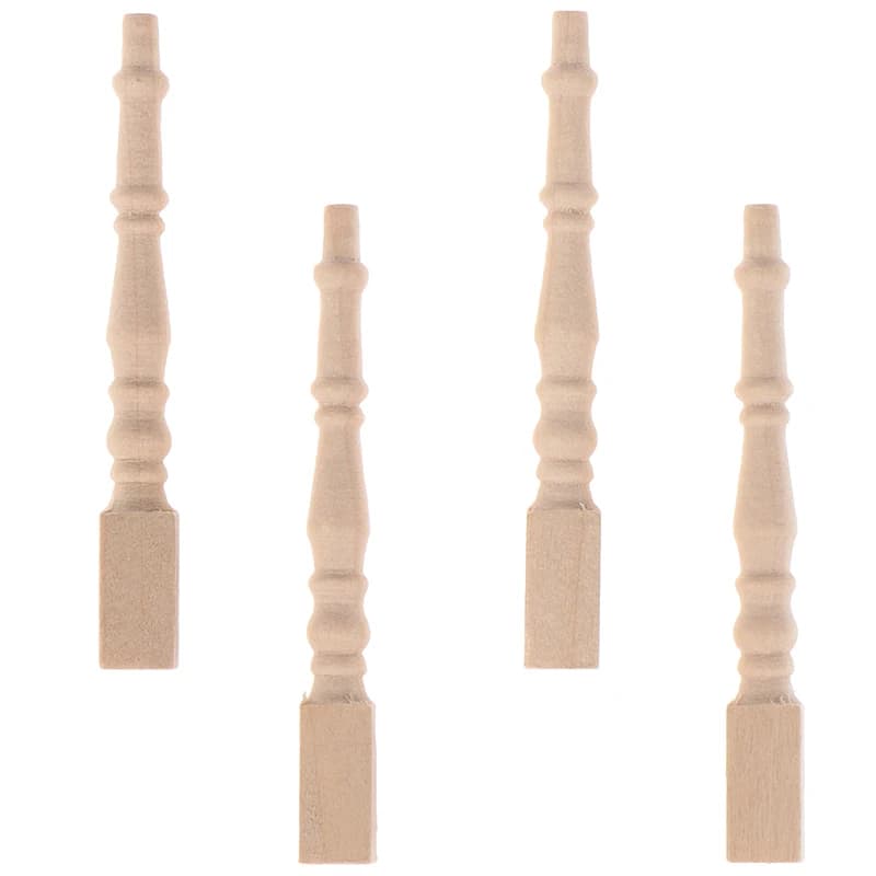 1:12 Table Leg DIY Furniture Accessories Toys Dollhouse Miniature Wooden Chair