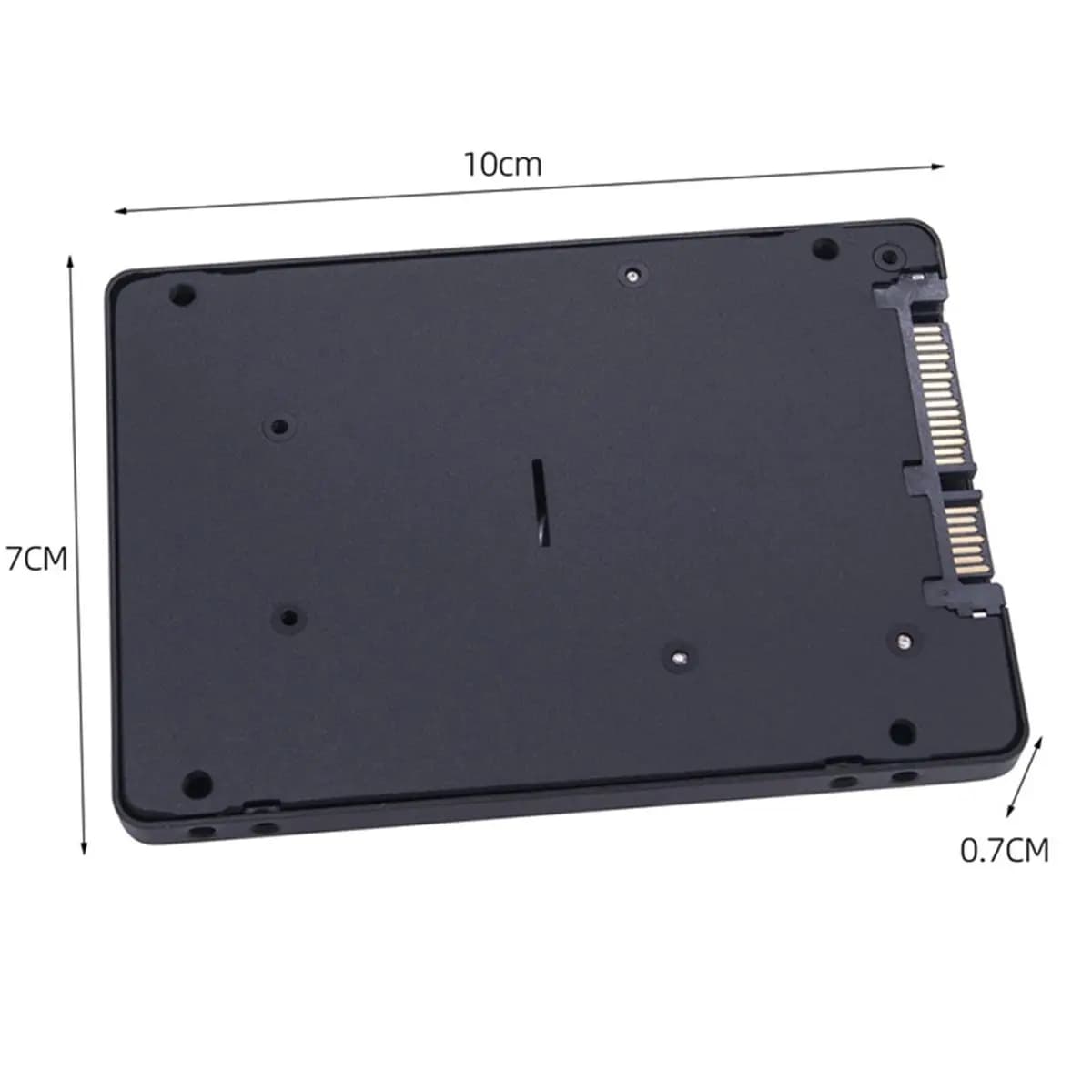 Box esterno in alluminio per SSD mSATA a SATA 3.0, adattatore da mSATA a SATA 3.0 da 2,5 pollici 6 Gbps