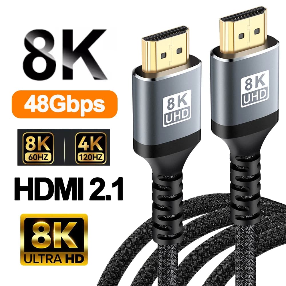 HDMI cable 2.1 8K 60HZ 4K 120HZ 48Gbps HDR eARC for HDTV PC Laptop Projector Monitor PS5 Xbox 1m 2m 5m 7m 10m long video cable