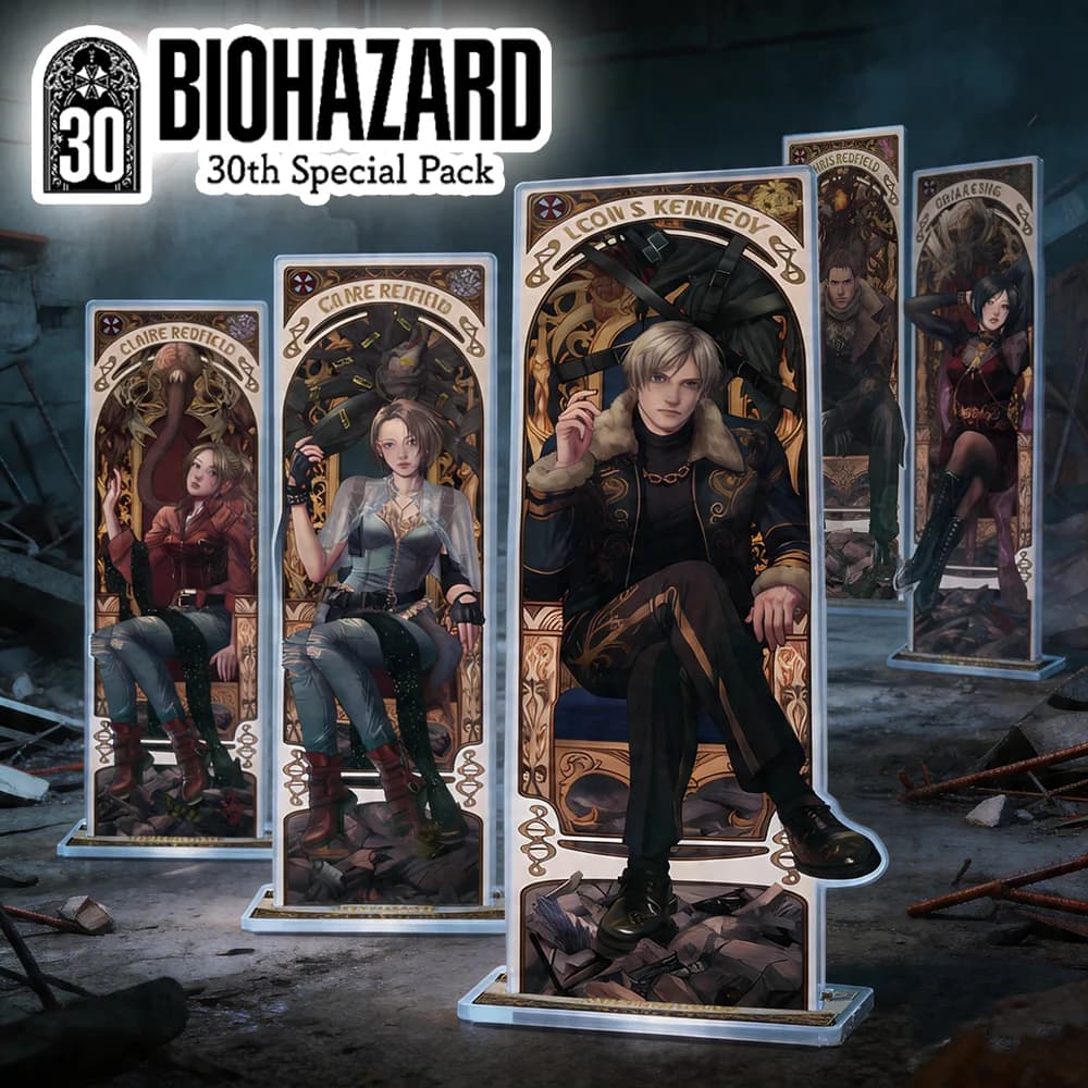 Portachiavi in Acrilico Anime Biohazard 30° Anniversario Leon Chris Claire Ada Personaggi del Gioco Merch Souvenir Personalizzato