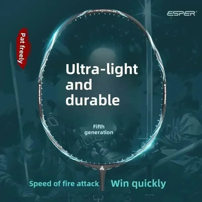 Speed Explorer ESPER fifth-generation badminton rack Ultra light 58g9U Attack and defense Fully carbon fiber fish