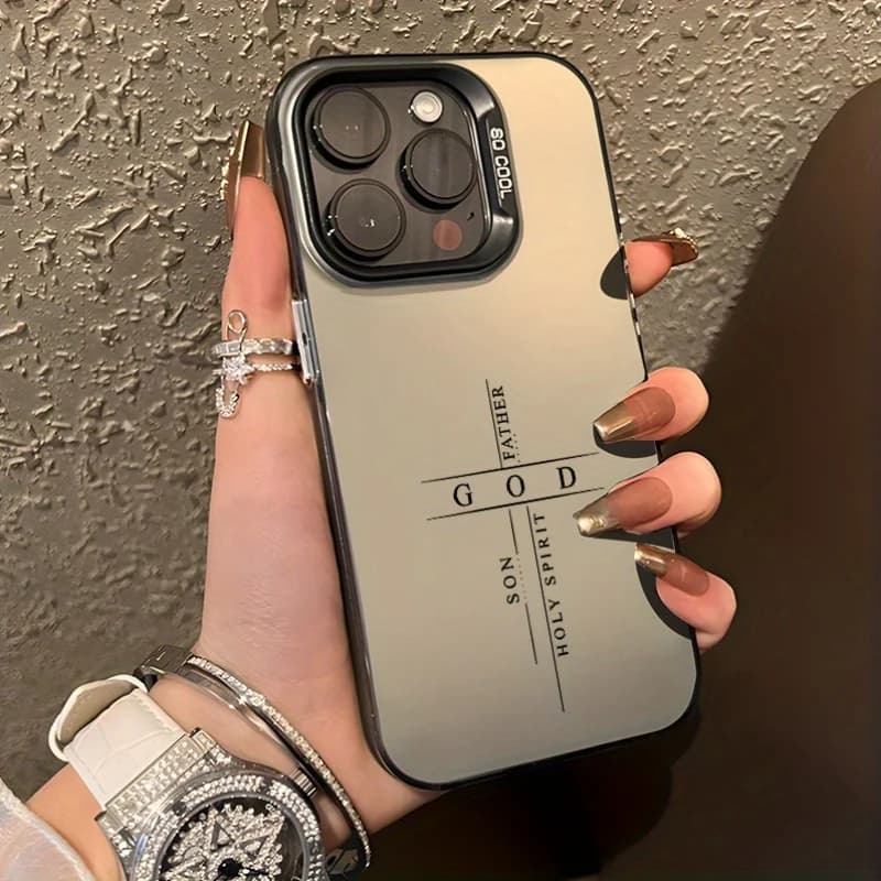 Elegante custodia per telefono Holy Spirit compatibile con iPhone da 17 a 11 Pro Max Plus, regalo cristiano per le sorelle