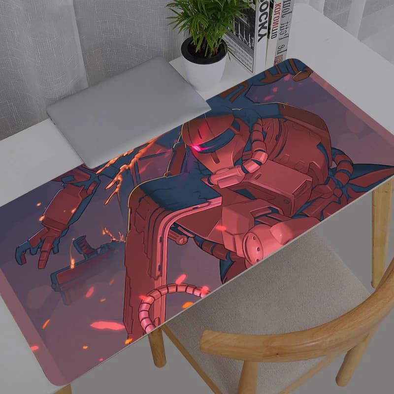 Tappetino per Mouse XXL 90x40cm in Gomma, Grande Mousepad PC Gamer Mobile Suit Gundam, Nuovo Tappetino da Gioco per Scrivania, Tastiera, Computer e Laptop
