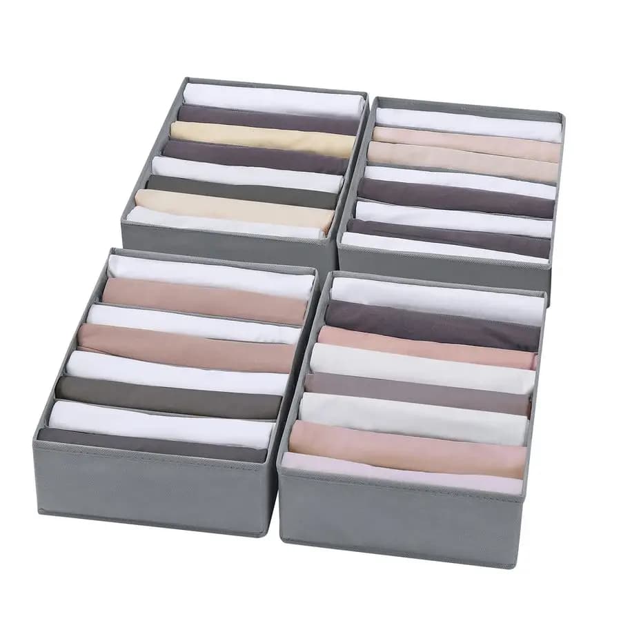 Set of 4 Organizers for Knit Drawers, Storage Box with 8 Parts, Organizer Lavabile for Piegati Dresses