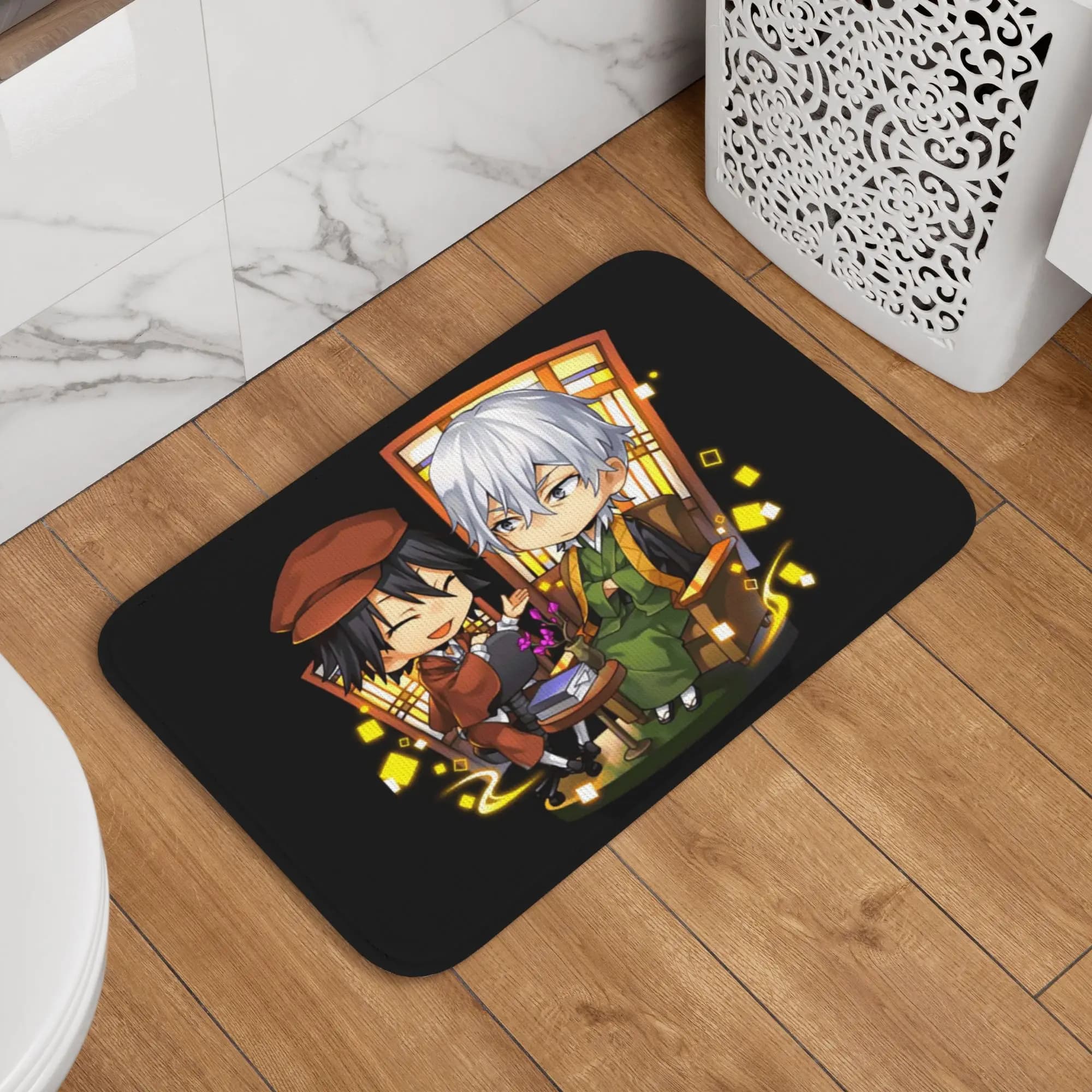 Tappetino Antiscivolo Anime Bungou Stray Dogs Ranpo Bungou, Tappeto Raschiante per Sabbia, Tappetino per Cucina, Ingresso, Casa, Bagno, Poggiapiedi