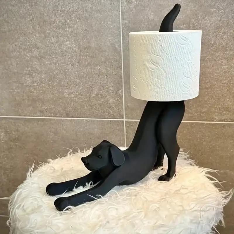 Portarotolo a forma di cane/gatto/leone allungabile - Adorabile decorazione e contenitore per il bagno, divertente porta carta igienica