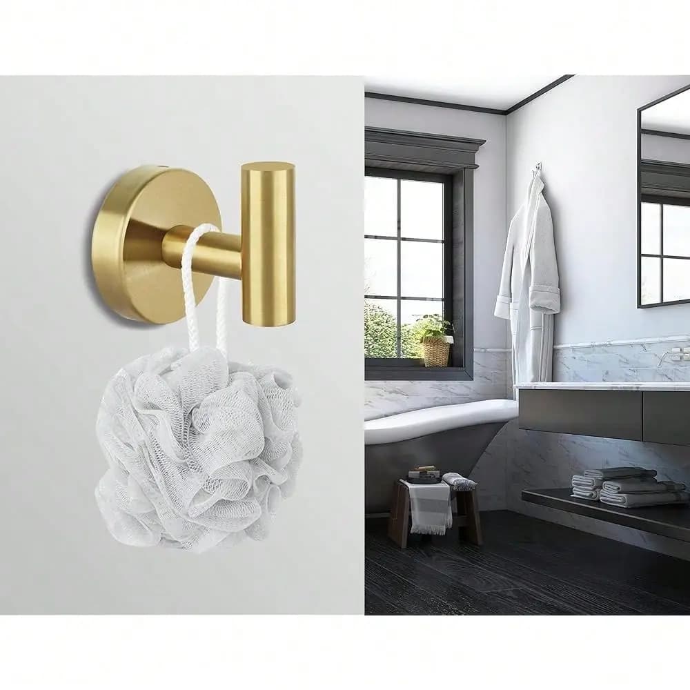 Ganci appendiabiti da bagno in acciaio inossidabile, resistenti, per porta, asciugamani, vestiti, armadietto, parete, per bagno, camera da letto, cucina