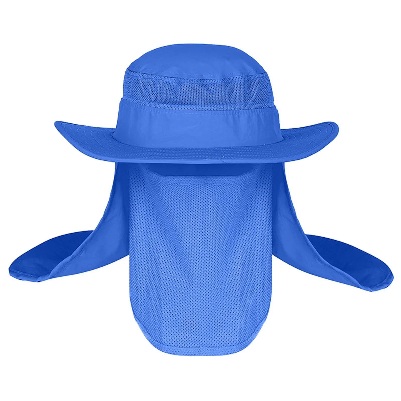 Men Women Quick Dry Wide Brim Fishing Hat Full Face Neck Flap UV Protection Cap for Summer Climbing Camping Outdoor Daily Use