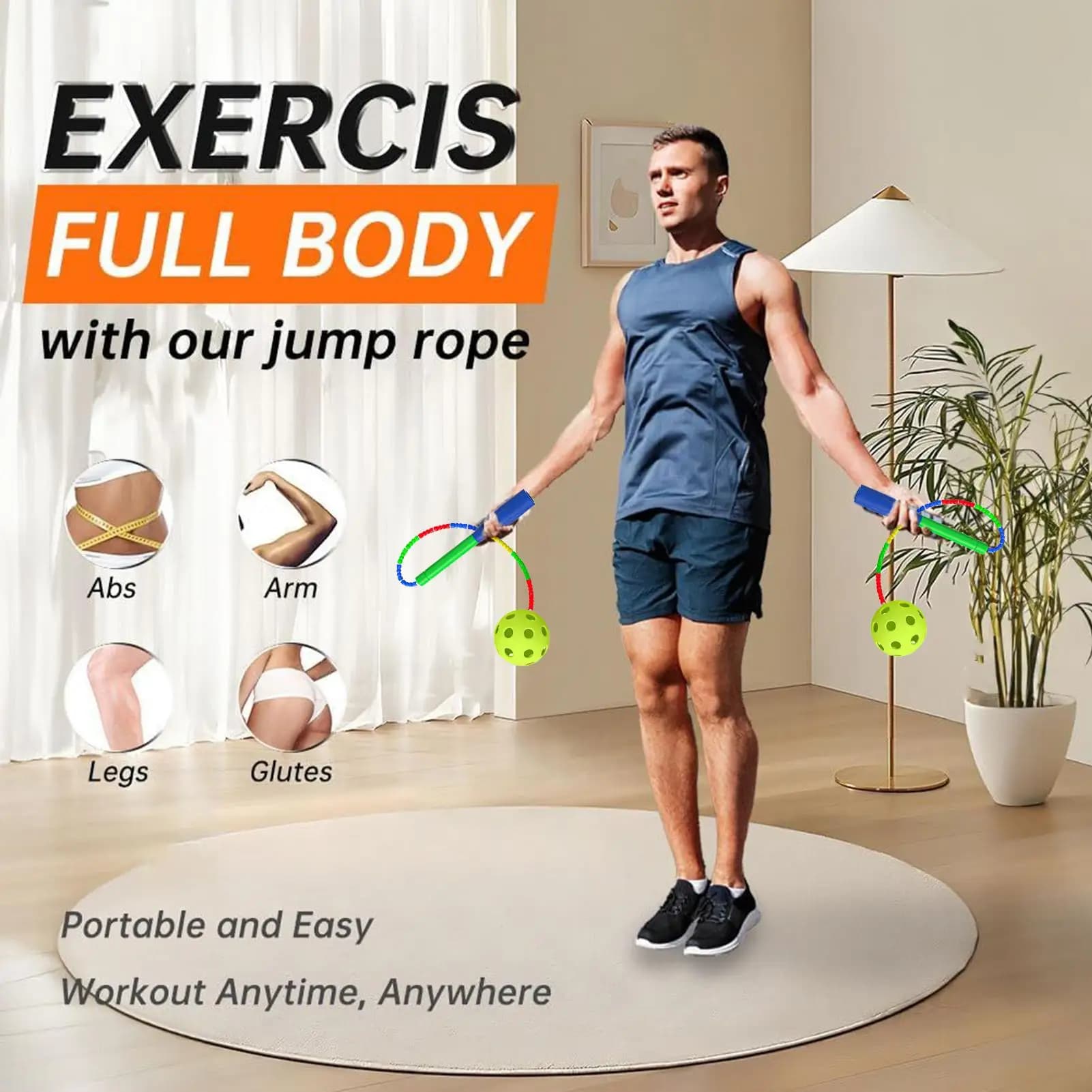 Jumping Racing Jumping Racing with Wireless Ball Training Equipment Gymnastics Home Exercise Tool Woman Man Outdoor Kids Fitness