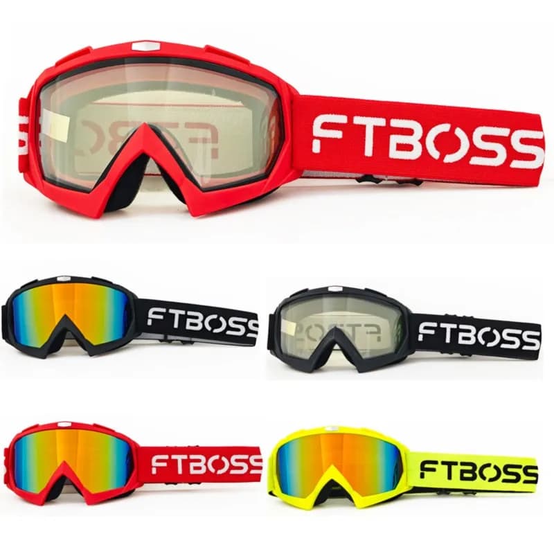 Multi-scene Adult Night Goggles for Ski & Motorbike, With Double Layer Anti Fog & UV Protection, Snow Barrier, Elastic Strap
