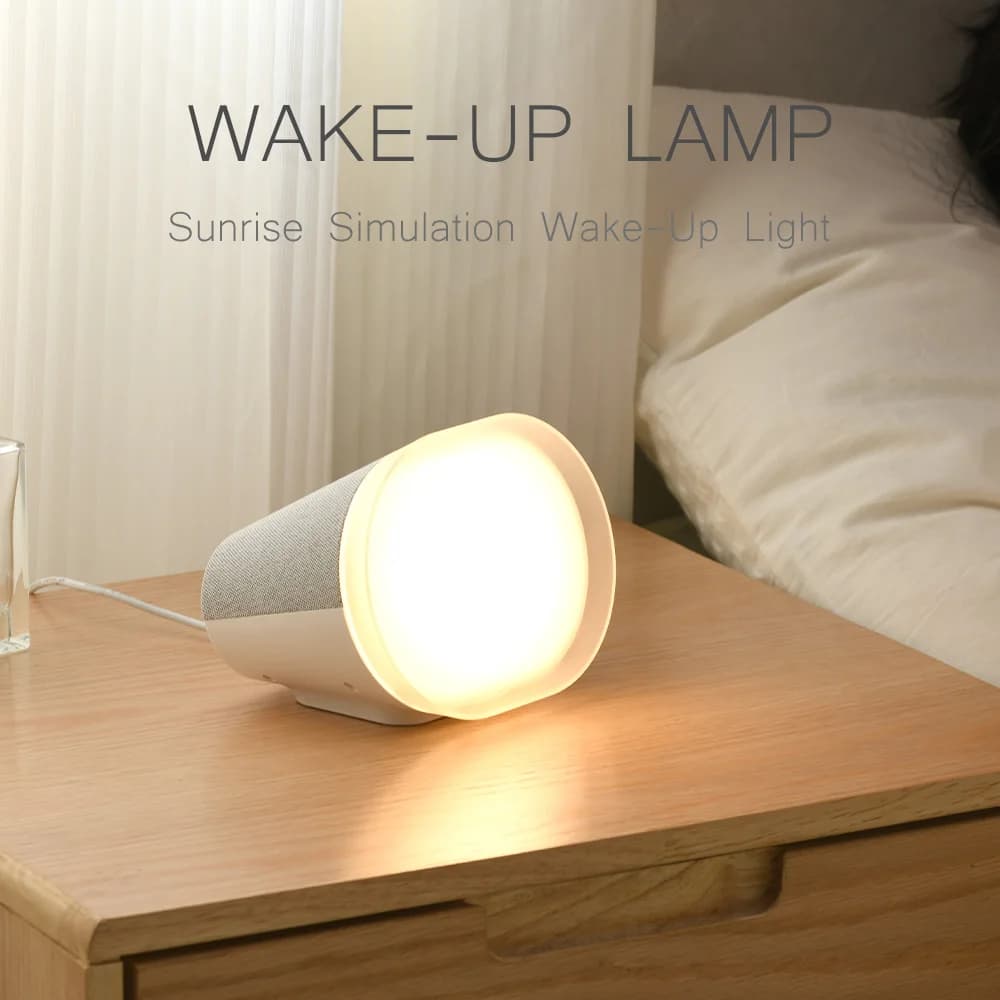 WILIT Bedhead Alarm Clock White Noise Time Display Adjustable Volume Brightness Night Light Atmosphere Light Gift