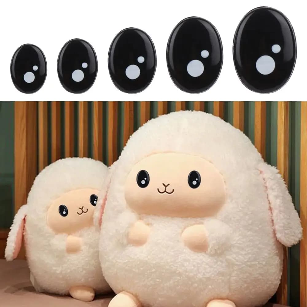 20/40 pz 7-12mm bambini giocattoli fai da te bambini peluche accessori per bambole per orso bianco burattino artigianato occhi di sicurezza ovali