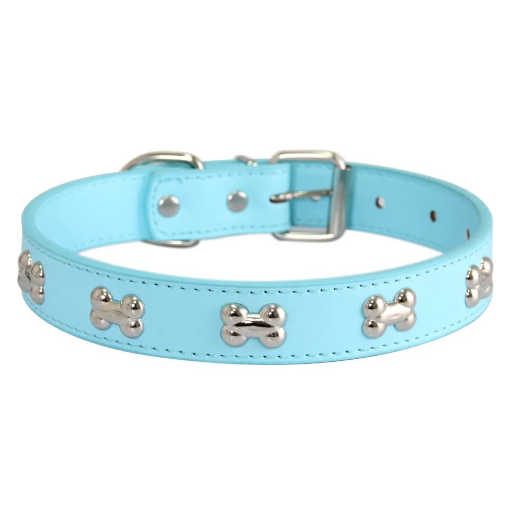Collari per animali domestici, collari decorativi per ossa di animali domestici, fibbie a D flessibili per cani e gatti che possono essere dotate di fibbie in metallo al guinzaglio