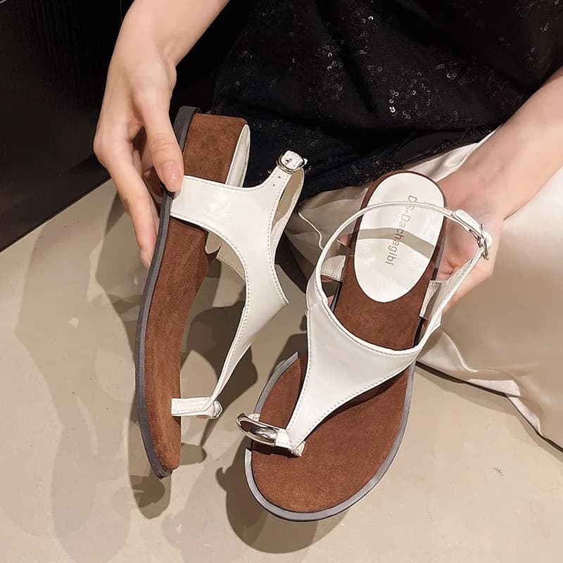 Luxurious Style Women's Sandals 2026 New Style French Exclusive Sandals for Women, Thick-soled Toe-up Roman Sandals for Women
