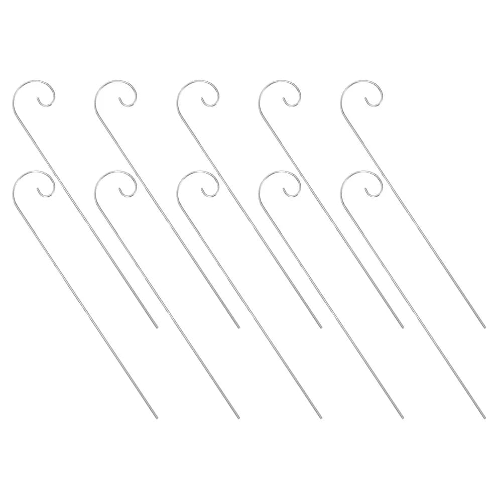 10 Pezzi Ganci da Giardino in Metallo, Supporti per Etichette Piante da Esterno, Ornamenti per Prato, Ganci in Metallo per Decorazioni da Giardino