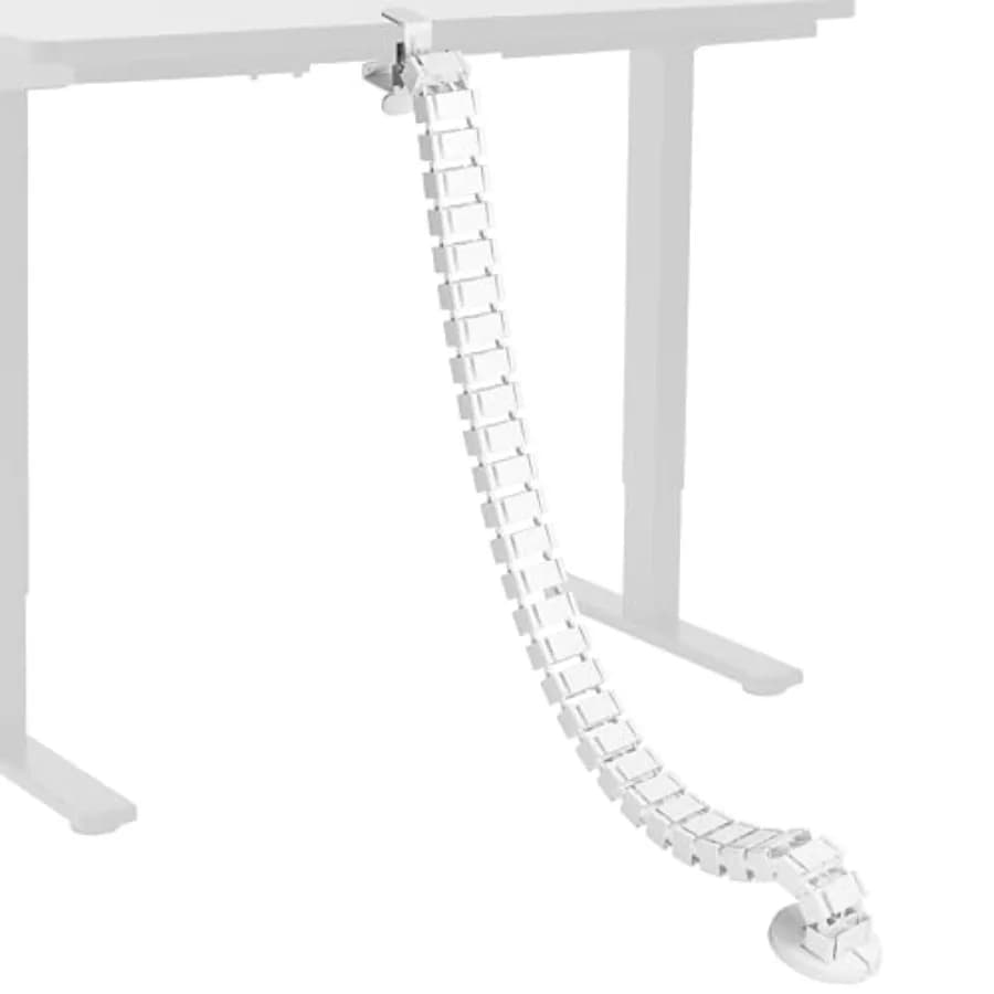 Kit di Gestione Cavi a Vertebra per Scrivania Senza Foratura, Organizzatore Flessibile Regolabile a Quattro Ingressi per Casa e Ufficio DESK-AC01P-