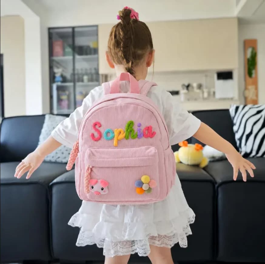 Personalized Toddler Backpack, Custom Kids Backpacks With Name Back To School Bag, Preschool School Bag Children's Birthday Gift