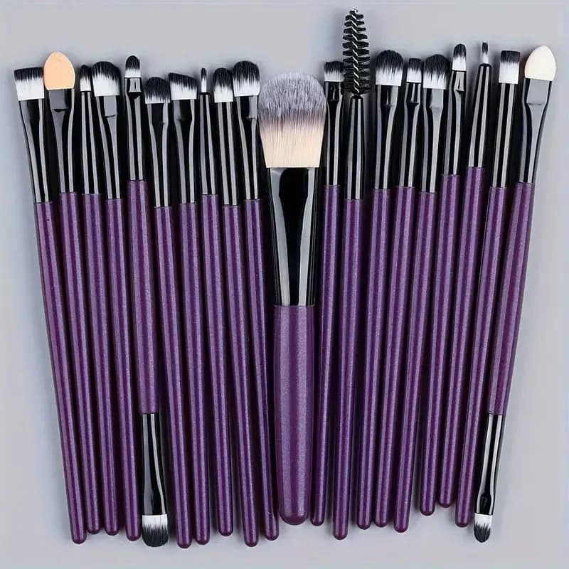 20Pcs Professional Detail Makeup Brushes Soft Bristle Eyeshadow Concealer Eyeliner Shading Blending Eye Makeup Tools