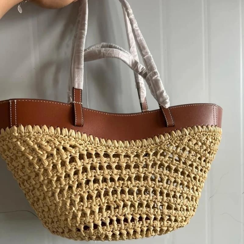 Brand Wired Fabric Beach Bag Shoulder bag under niche fashion armpits Women's bucket bag with high-end seams of large capacity