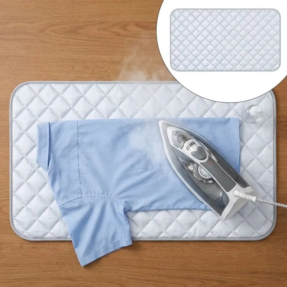 Large Folding Laundry Ironing Mat Thickened Anti-Slip Iron Board Cover Heat Resistant Efficient Ironing Board Blanket Hotel
