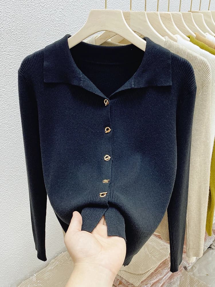 Cardigan da donna Autunno Inverno 2026 maglione lavorato a maglia monopetto moda primaverile maglieria corta maglioni cardigan solidi