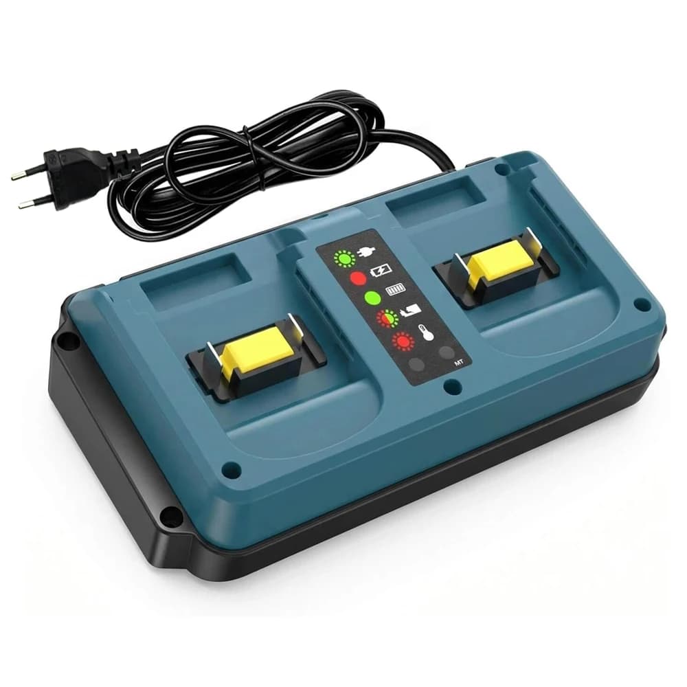 Dual Ports Charger Replacement for Makita 18V Li-ion Battery, Charger Station for Battery BL1815 BL1820 BL1830 BL1850 BL1415