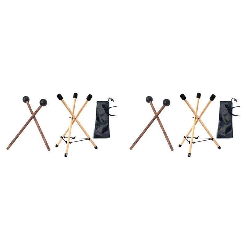 [NUOVO!ABKGe 2X Drum support, handpan support, solid wood roller support, tripod structure, drum support for 10 to 15 inch percussion instruments
