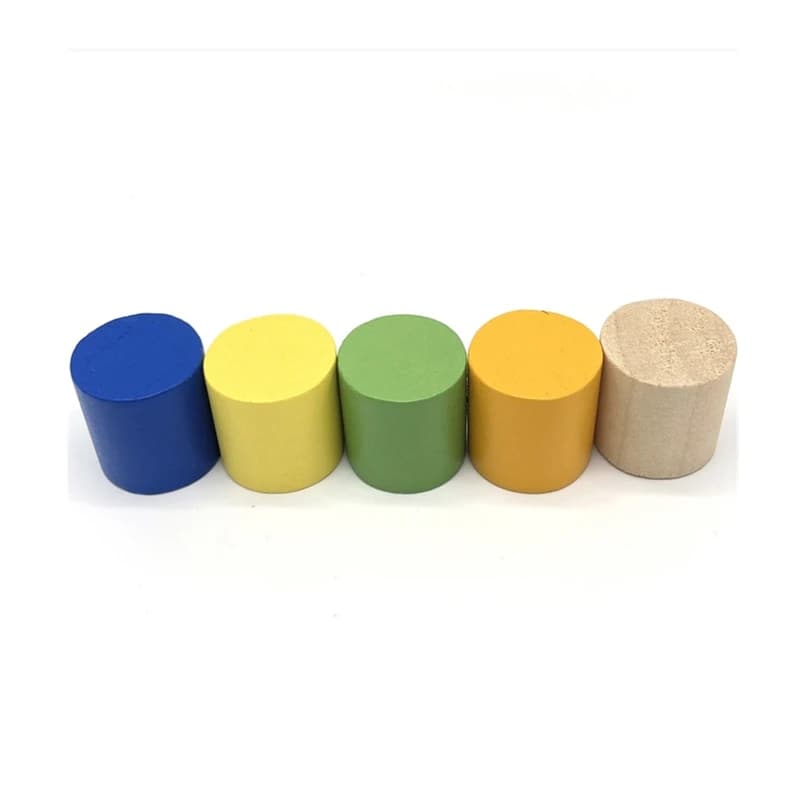 Pezzi degli scacchi con cilindro in legno da 10 pezzi/set 20 * 20 mm per accessori divertenti per giochi di carte
