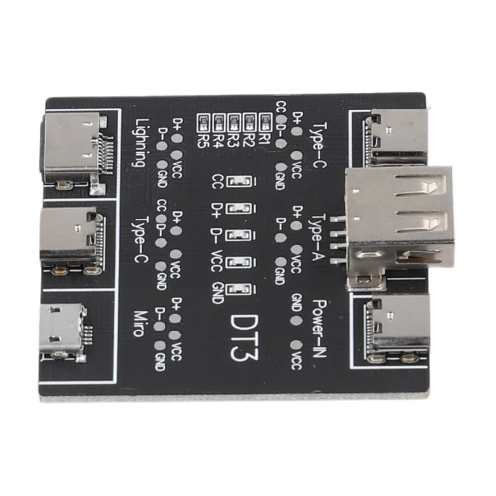 DT3 USB Tipo-C Test cavo dati Scheda PCB Tester cavo USB Scheda di rilevamento cavo dati Controllore cavo USB per IPhone Android