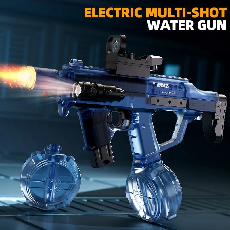 2026 New Adult Electric Water Guns with Light Powerful with Automatic Water Machine Summer Outdoor Beach Toys for Pool Party
