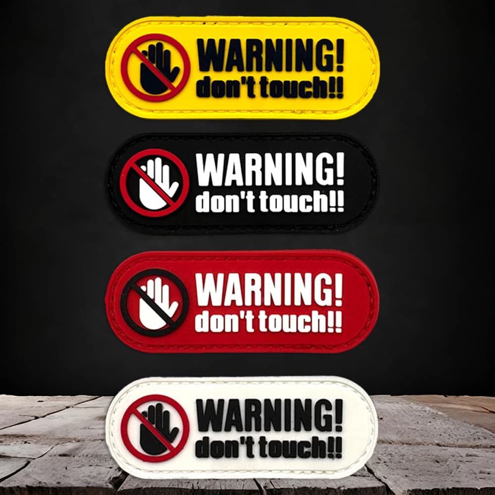 A Fun Warning Slogan Pvc Patch Tactical Vest/Strap Badge Sticker Patch Pvc with Glow-In-The-Dark Effect, Hook-And-Loop Fastener Morale Patch Backpack Sticker Clothing Patch Soft Rubber