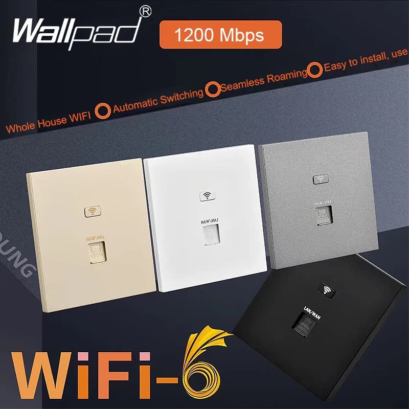 WIFI6 AP Panel 1200Mbps Dual Band 2.4Ghz/5Ghz Full Gigabit Wifi 6 POE Adapter ricevitore Repeater Wall rete Wireless incorporata