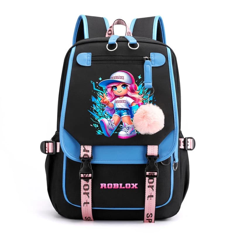 Roblox Game Character Print Zaino per ragazze Borsa da scuola leggera per studenti per ragazze adolescenti Zaino casual