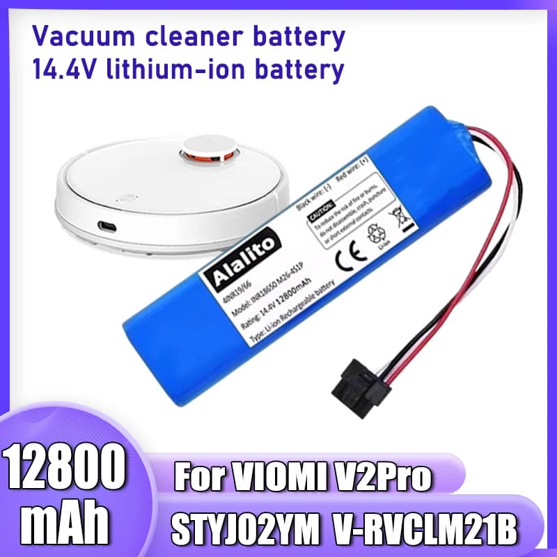 14.4V 12800mAh lithium-ion battery pack, for XIAOMI Robot Vacuum Mop 3C STYTJ02YM Robot Vacuum Mop 2S robot vacuum cleaner