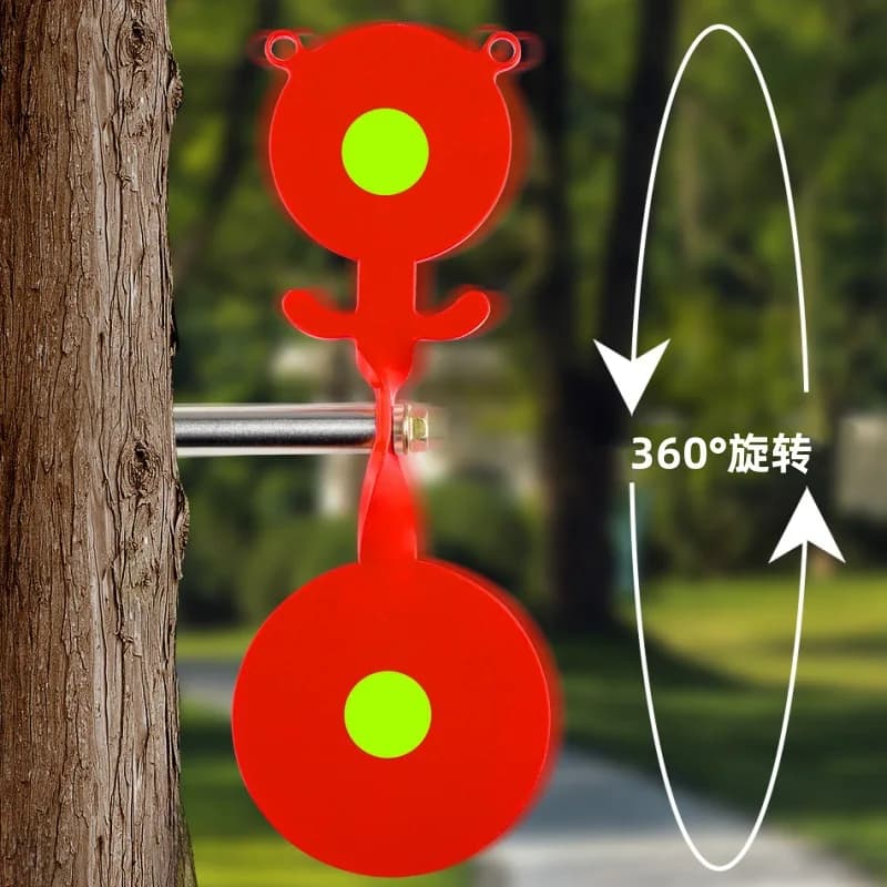 Portable 360° Rotating Shooting Target - Metal Arrow Target for Outdoor Archery Practice & Entertainment