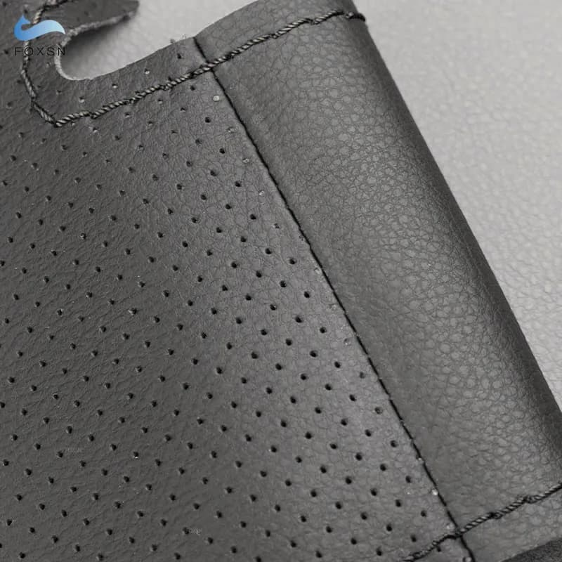 Black perforated leather cover for BMW 1 2 3 F20 Series 2011-2019 F22 F23 2014-2019 F30 F31 2012- 2019