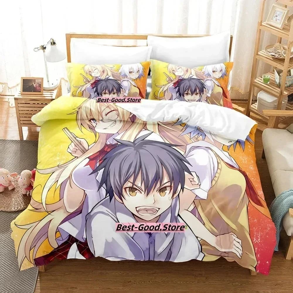 Set di Biancheria da Letto Ben-To, Singolo, Matrimoniale, Queen, King Size, Set per Camera da Letto Adulti e Bambini, Set Copripiumino con Stampa 3D Anime